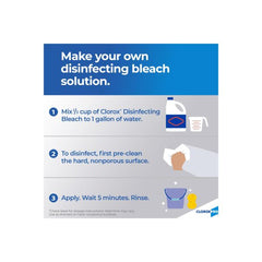 CloroxPro Clorox Germicidal Bleach, Concentrated, 121 Ounce Bottle, Pack of 3