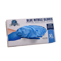 Empress™ Blue Nitrile Powder Free Glove, 3mil, 100/Box, 10-Boxes/Case