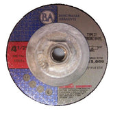 4-1/2" x 1/4" x 5/8-11" T27 Hub Depressed Center Grinding Wheel - 10 pack