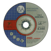 7" x 1/4" x 7/8" T27 Depressed Center Grinding Wheel - 25 pack