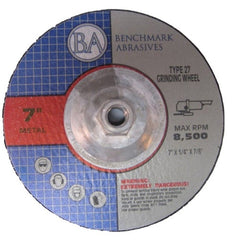 7" x 1/4" x 5/8"-11 T27 Hub Depressed Center Grinding Wheel - 5 pack