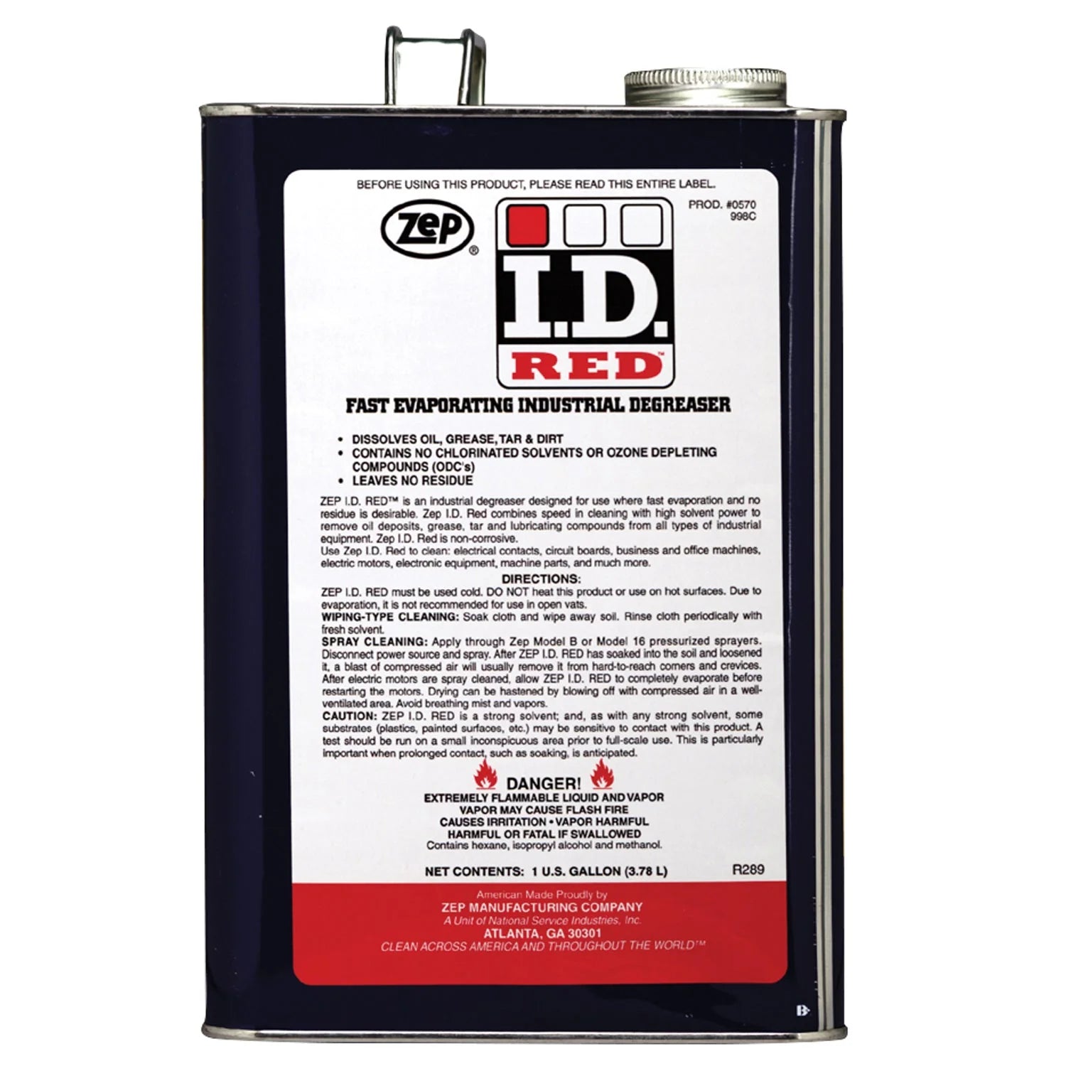I.D. Red Liquid Fast Evaporating Industrial Degreaser - 1 Gallon - Versa Solutions, LLC