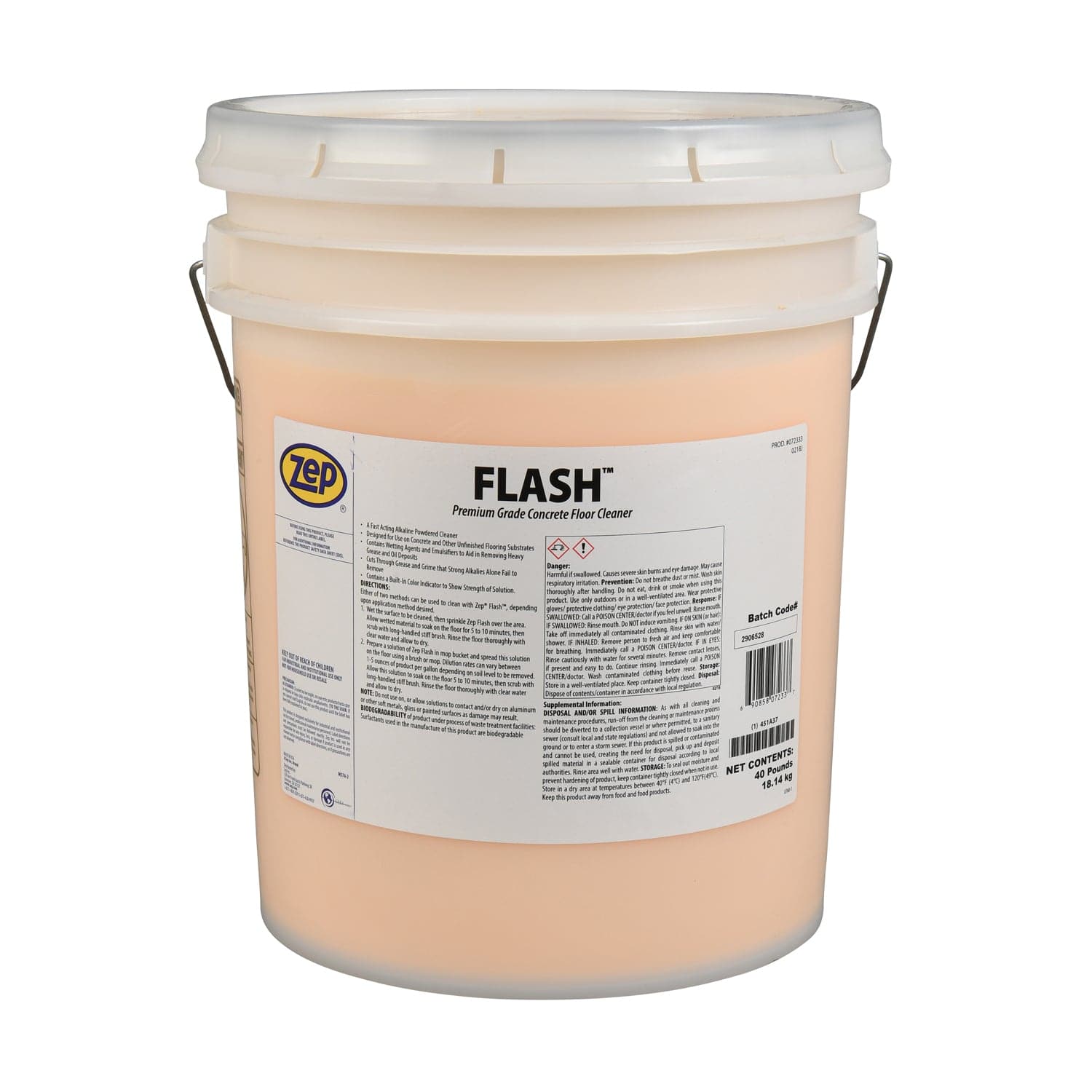 Flash Premium Grade Concrete Floor Cleaner - 40 Pounds - Versa Solutions, LLC