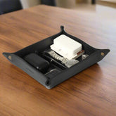 Top Grain Leather Tray Organizer