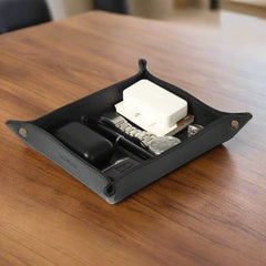 Top Grain Leather Tray Organizer