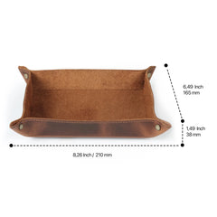 Top Grain Leather Tray Organizer