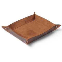 Top Grain Leather Tray Organizer