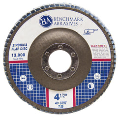 Benchmark Abrasives 4-1/2" X 7/8" T29 (ANGLED FACE) ZIRCONIA FLAP DISC - 10 PACK