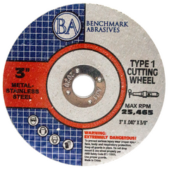 3" x .040" x 3/8" T1 Premium Thin Cut-off Wheel - 25 pack