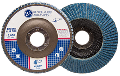 Benchmark Abrasives 4-1/2" X 7/8" T29 (ANGLED FACE) ZIRCONIA FLAP DISC - 10 PACK