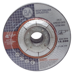 4-1/2" x .040 x 7/8" T27 Depressed Center Thin Cut-off Wheel - 25 pack