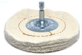 4" x 1/4" Mandrel - Cotton Cushion Sewn Buffing Wheel