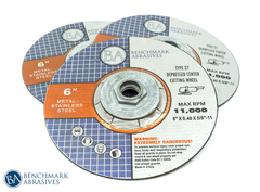 6" x .040" x 5/8-11" T27 Cutting Wheel Wheel - 10 Pack