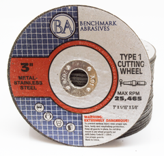 3" x 1/8" x 3/8" T1 PREMIUM THIN CUT-OFF WHEEL - 25 PACK