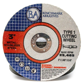 3" x .040" x 3/8" T1 Premium Thin Cut-off Wheel - 25 pack