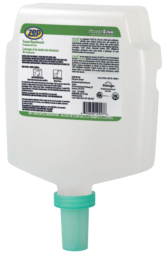 GreenLink Fragrance Free Foam Hand Wash - Versa Solutions, LLC