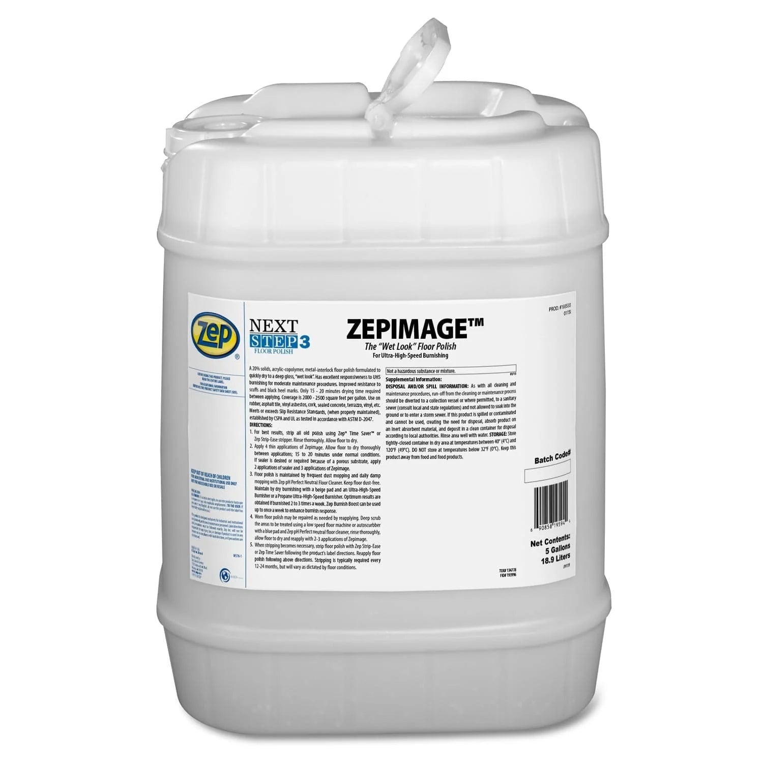 ZepImage Wet Look Floor Polish - 5 Gallon - Versa Solutions, LLC