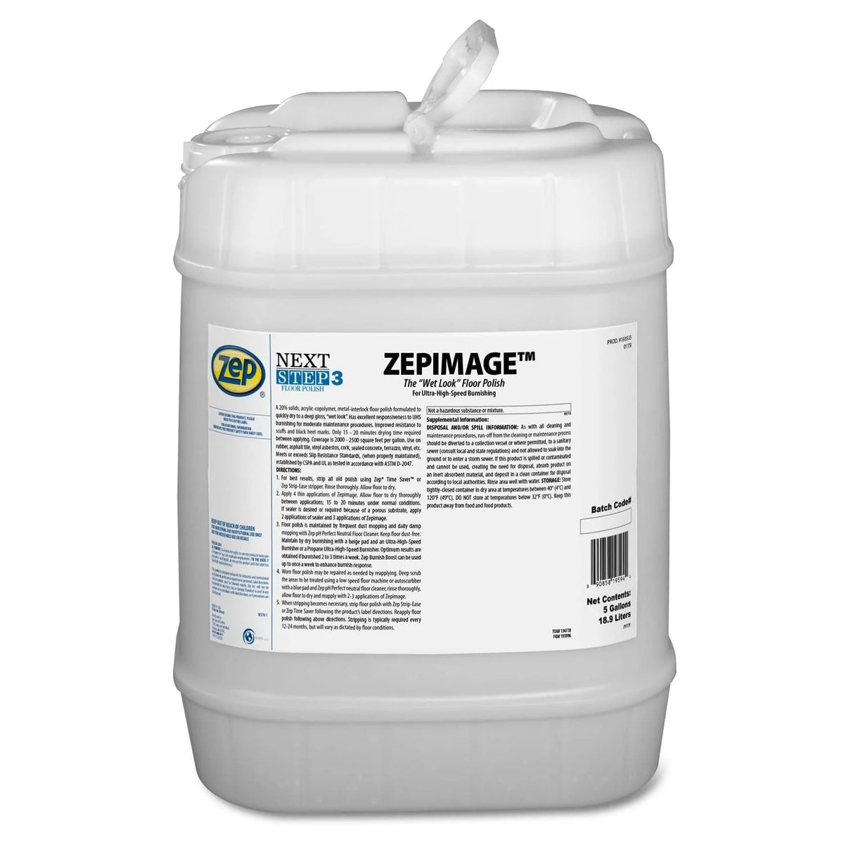 ZepImage Wet Look Floor Polish - 5 Gallon - Versa Solutions, LLC