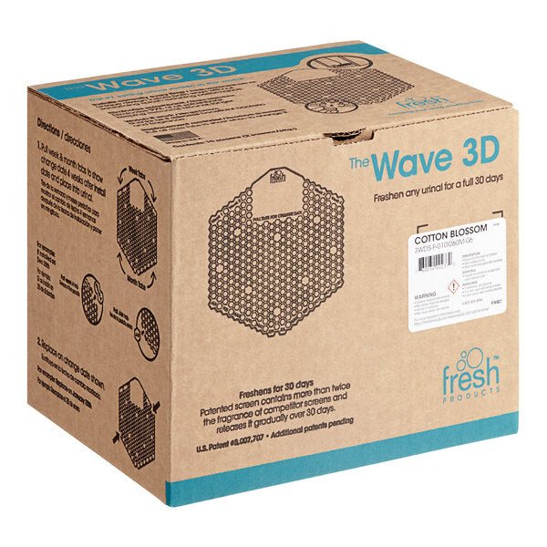 Fresh Products Wave 3D Urinal Screen, Pack of 10 Screens