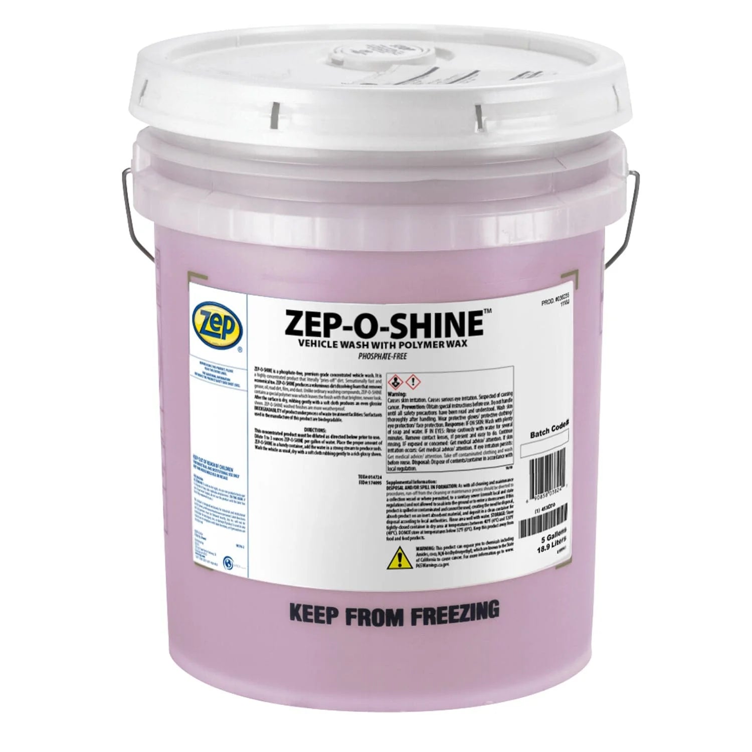 Zep-O-Shine Concentrated Car Wash - 5 Gallon - Versa Solutions, LLC