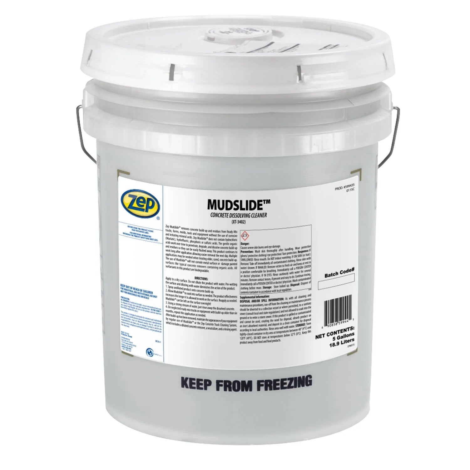 Mudslide Ready To Use Concrete Dissolving Cleaner - 5 Gallon - Versa Solutions, LLC