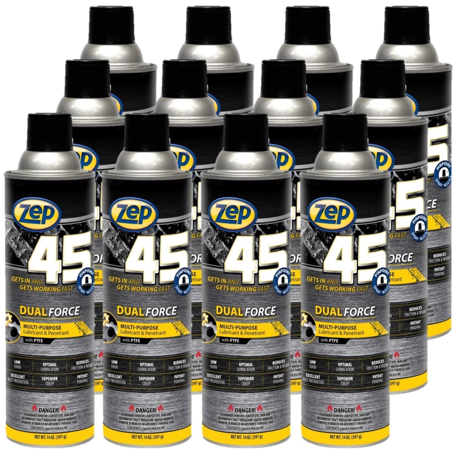 Zep 45 Dual Force PP Multi-Purpose Lubricant & Penetrant- 14 oz. - Versa Solutions, LLC