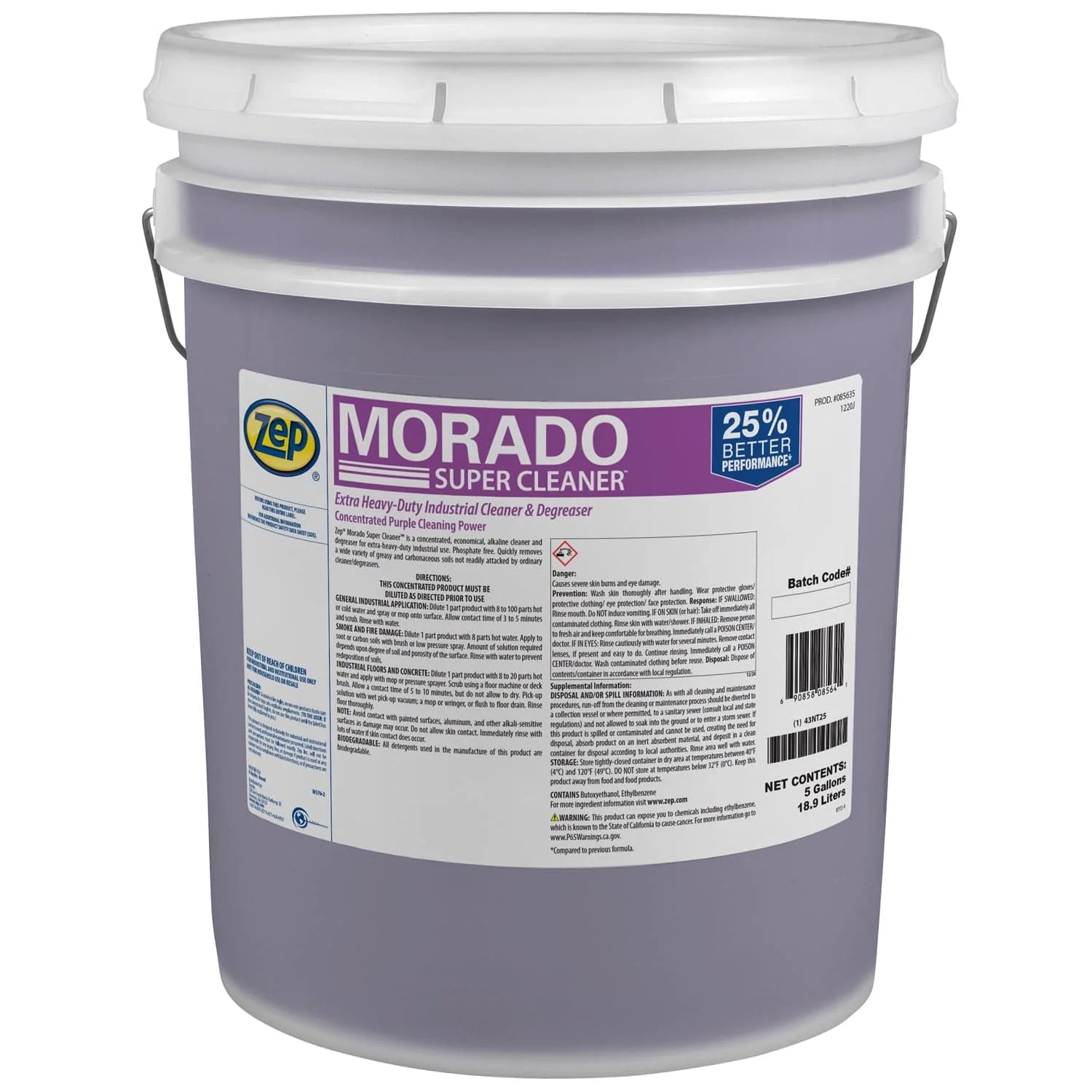 Morado Extra Heavy-Duty Industrial Concentrated Cleaner & Degreaser - 5 Gallon - Versa Solutions, LLC