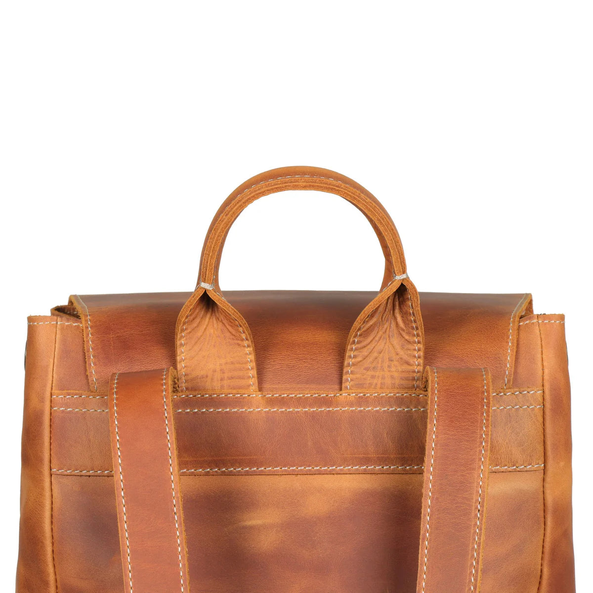 Valley Handcrafted Top Grain Leather Backpack - Camel