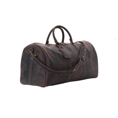 London Yucca Top Grain Leather Duffel Bag - Chestnut