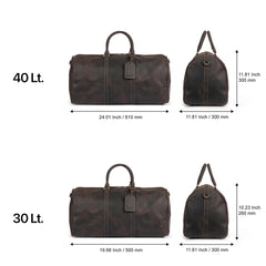 London Yucca Top Grain Leather Duffel Bag - Chestnut