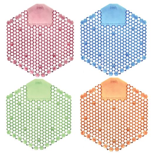 Fresh Products Wave 3D Urinal Screen, Pack of 10 Screens