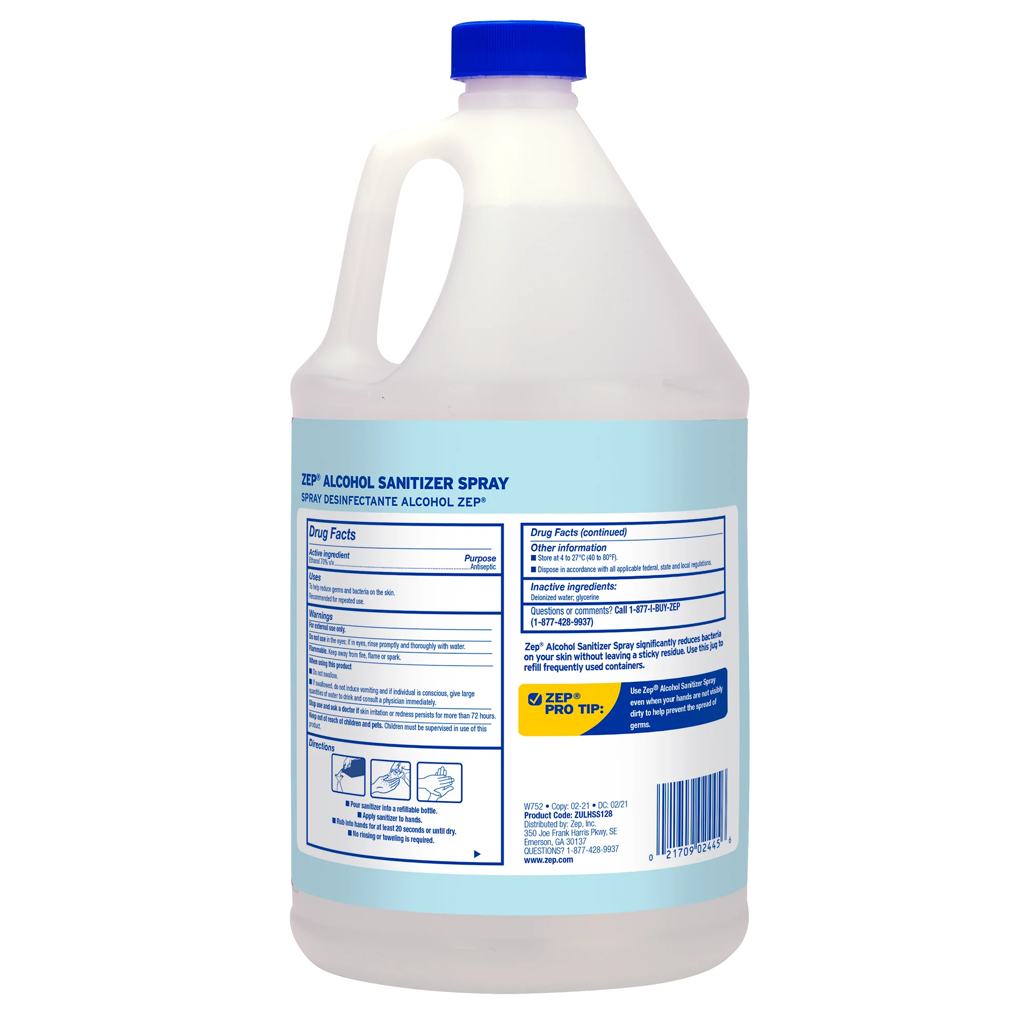 Alcohol Sanitizer Spray Refill - 1 Gallon - Versa Solutions, LLC