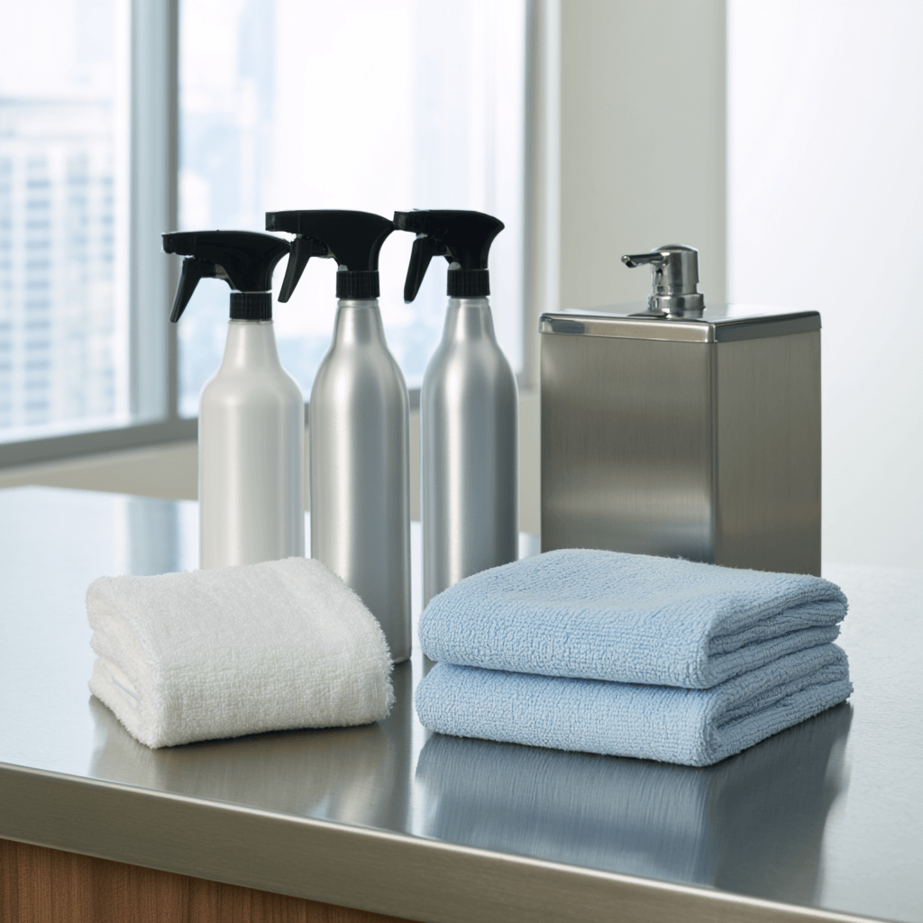Commercial cleaning and sanitizing supplies